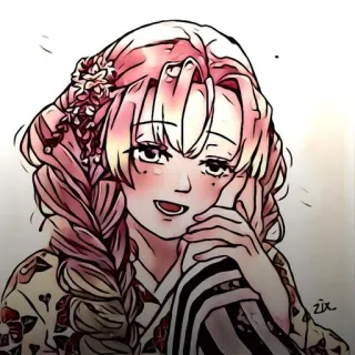 👛 Mitsuri Kanroji Demon Slayer Anime, Personaggio, Demon Slayer, Mitsuri Kanroji telegram sticker
