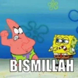 👊 Patrick Star and SpongeBob SquarePants SpongeBob SquarePants BISMILLAH telegram sticker