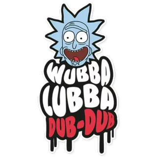 😎 Rick Sanchez Rick and Morty WUBBA LUBBA DUB-DUB Rick and Morty, Adult Swim, Kartun, Wubba Lubba Dub Dub, Rick Sanchez telegram sticker