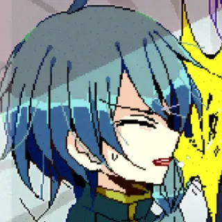 🌟 anime, pixel art, piangere, triste, manga whatsapp sticker