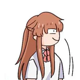🍂 Anime, Dibujos animados, Chica, Uniforme escolar, Lindo, Manga, Dibujo telegram sticker