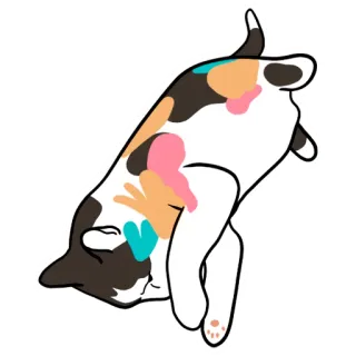 🐈 gatto, dormire, animale, carino, animale domestico, animale domestico, calico telegram sticker
