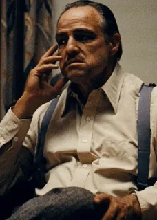 🤔 Don Vito Corleone The Godfather Mafia, Verbrechen, Italienisch, Film, Klassiker whatsapp sticker