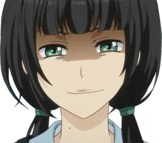 😈 Anime, Garota, Presunçosa, Travessa, Personagem, Retrato telegram sticker