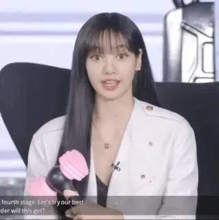 🤍 Lisa BLACKPINK the fourth stage. Let's try our best. kpop, lisa, blackpink, idol, singer telegram sticker