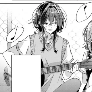 🎤 anime, manga, guitar, music, character whatsapp sticker