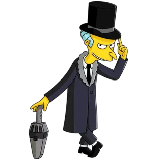 😊 Mr. Burns The Simpsons kartun, animasi, karakter, acara TV telegram sticker