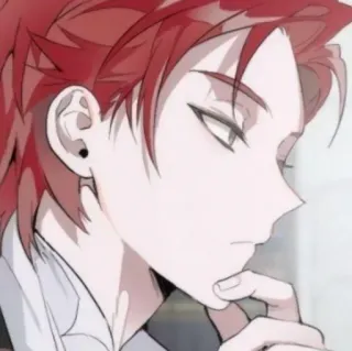 🥀 Anime, Manga, Pelo rojo, Personaje, Hombre telegram sticker