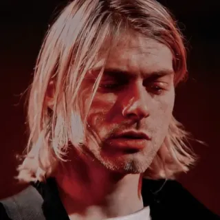 😟 Kurt Cobain música, músico, cantor, guitarra, banda telegram sticker