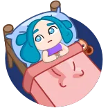 😐 Cartoon, Traurig, Bett, Schläfrig, Süß whatsapp sticker