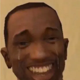 🥲 CJ Grand Theft Auto: San Andreas Carl Johnson, GTA, Grand Theft Auto, San Andreas, Weinen, Traurig, Videospiel telegram sticker