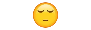 😌 Emoji, Inexpresivo, Cara telegram sticker