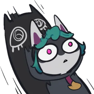 😧 мультфильм, животное, персонаж, иллюстрация telegram sticker