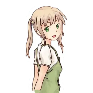 😊 Anime, Garota, Bonito, Personagem, Ilustração telegram sticker