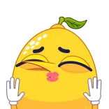 💋 lemon, fruit, cartoon, sticker, cute, funny telegram sticker