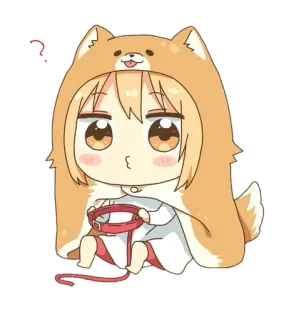 🐶 Chibi, Pies, Anime, Kawaii, Kreskówka whatsapp sticker