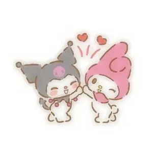 ❤ My Melody Dibujos animados, Kawaii, Amistad, Lindo, Corazones, Sanrio, My Melody, Kuromi telegram sticker