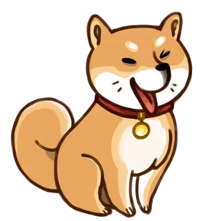 😉 cane, shiba inu, animale, carino, animale domestico, cartone animato telegram sticker