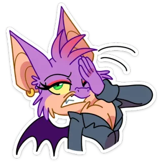 🤦 kelelawar, antropomorfik, kartun, binatang, berbulu, stiker whatsapp sticker