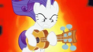 🔥 Rarity My Little Pony Poney, Dessin animé, Musique, Guitare, En colère, Licorne telegram sticker