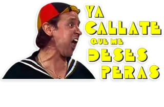 🤬 El Chavo del Ocho YA CALLATE QUE ME DESESPERAS desenho animado, mexicano, televisão, comédia whatsapp sticker