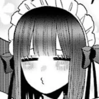 😑 Anime, Maid, Manga, Mignon, Personnage telegram sticker