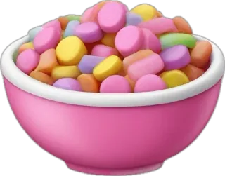 🤩 candy, bowl, sweets, colorful, treats, dessert telegram sticker