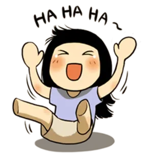 😂 HA HA HA laughing, cartoon, happy, joyful, fun, cartoon character telegram sticker