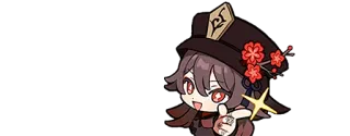 🌟 Hu Tao Genshin Impact Anime, Chibi, Hu Tao, Genshin Impact, Personagem telegram sticker