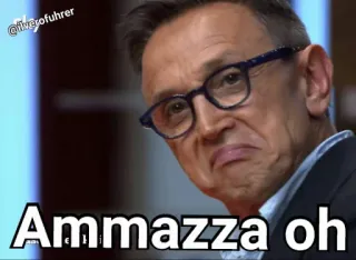 😱 Ammazza oh italiano, expressão, espanto, surpresa, aborrecimento telegram sticker