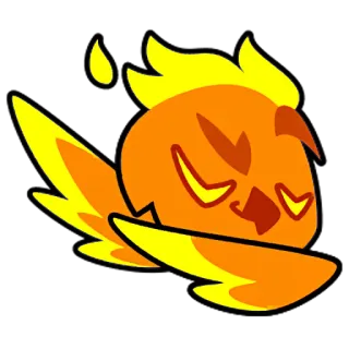 🕊 phoenix, fire, bird, cartoon, flame, animal telegram sticker