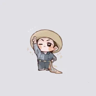 🌟 치비, 귀여운, 만화, 캐릭터, 모자 telegram sticker