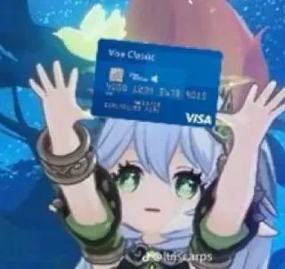 💳 Visa Classic บัตรเครดิต, วีซ่า, การเงิน, การชำระเงิน, อนิเมะ, มีม telegram sticker