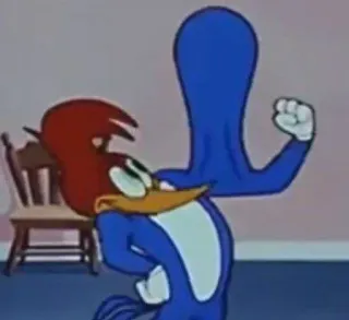 💪 Woody Woodpecker cartone animato, Woody Woodpecker, divertente, classico, uccello whatsapp sticker