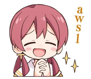 😍 awsl Anime, Chica, Lindo, Pegatina telegram sticker