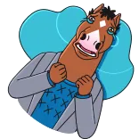😭 BoJack Horseman мультфильм, лошадь, ТВ, грустный, животное telegram sticker
