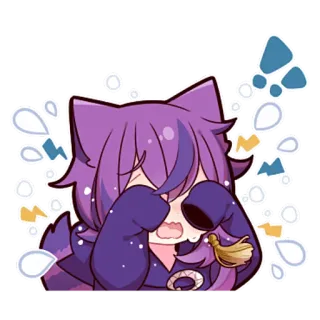 😭 Anime, Chat, Pleurs, Triste, Kawaii, Autocollant telegram sticker