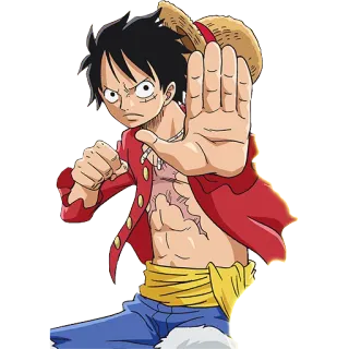 😠 Luffy One Piece anime, one piece, luffy, pirate, cartoon telegram sticker