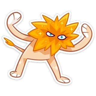 😡 สิงโต, การ์ตูน, สัตว์, ตลก, ตัวละคร, มาสคอต telegram sticker