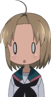 😶 Anime, Chica, Impactada, Sorprendida, Linda, Expresión whatsapp sticker