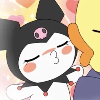 😚 Kuromi 쿠로미, 산리오, 애니메이션, 만화, 귀여운, 캐릭터 telegram sticker