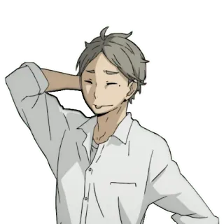 😊 Sugawara Koushi Haikyuu!! Аниме, Персонаж, Haikyuu, Сугавара, Коуши, Стикер telegram sticker