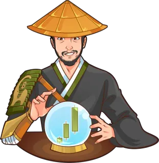 ⬆️ гадалка, волшебник, хрустальный шар, магия, мистика telegram sticker