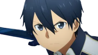 😒 Kirito Sword Art Online Anime, Épée, Action, Personnage, Combat, Personnage d'anime whatsapp sticker