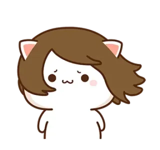 🙂 kartun, stiker, kucing, imut, anime, kawaii telegram sticker