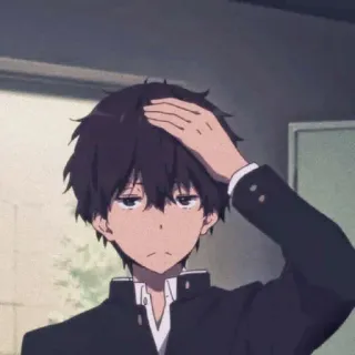🖤 Houtarou Oreki Hyouka Anime, Hyouka, Houtarou Oreki, Personnage, Japonais, Animation telegram sticker