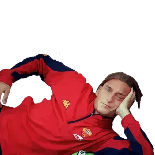 😴 футбол, игрок, рома, тотти, итальянский telegram sticker