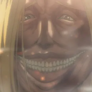 😁 Female Titan Attack on Titan Anime, Titan, Monstre, Horreur, L'Attaque des Titans, Titan Féminin whatsapp sticker