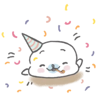 🎉 고양이, 파티, 귀여운, 축하, 생일, 동물 telegram sticker