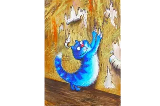 🧻 cat, kitten, blue cat, whimsical, cartoon telegram sticker